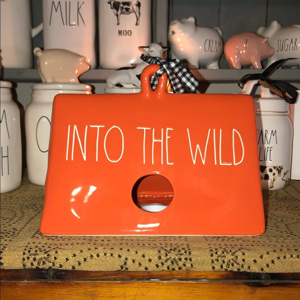 Rae Dunn INTO THE WILD Tent Shaped Birdhouse Orange